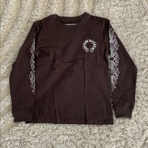 Chrome Hearts Horseshoe Grey Long Sleeve T-Shirt Men’s Size Medium